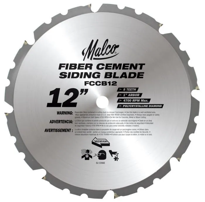 Malco Fiber Cement Circular Saw Blade 12in