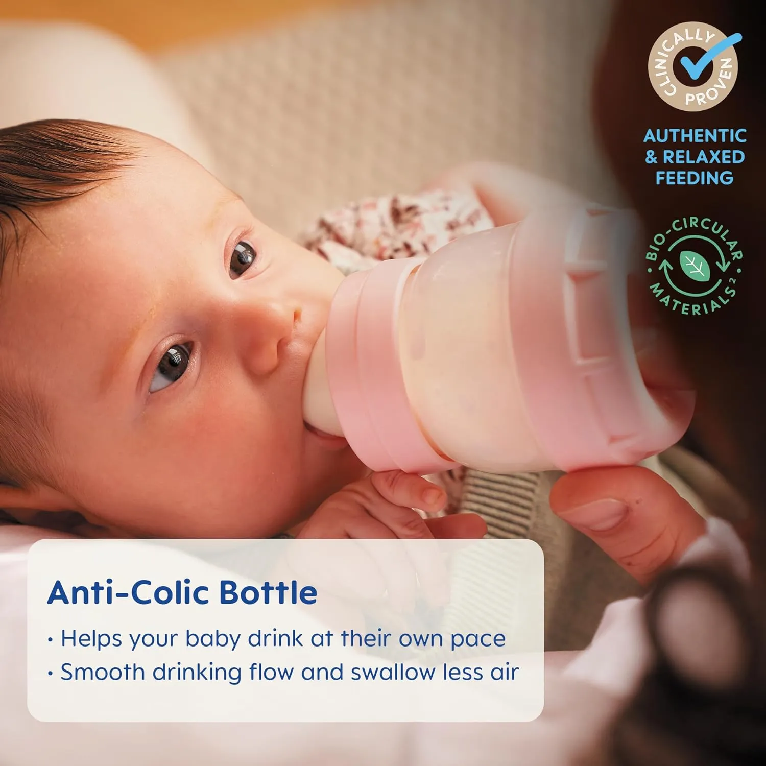 MAM Easy Start Anti-Colic Baby Bottles, Extra Slow Flow, Breastfeeding-Like Silicone Nipple Bottle, Reduces Colic, Gas, & Reflux, Easy-to-Clean, BPA-Free, Vented Baby Bottles for Newborns, 0-3 Months