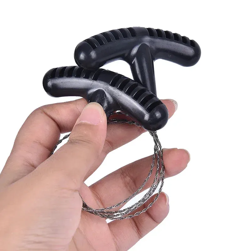 Manual Hand Steel Wire Rope Chain Saw – Portable Emergency Survival Tool for Camping & Hiking