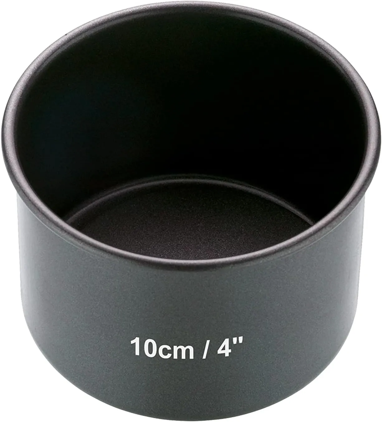 MasterClass KCMCHB30 10 cm Deep Cake Tin with PFOA Non Stick and Loose Bottom, 1 mm Carbon Steel, 4 Inch Mini Round Pan, Grey