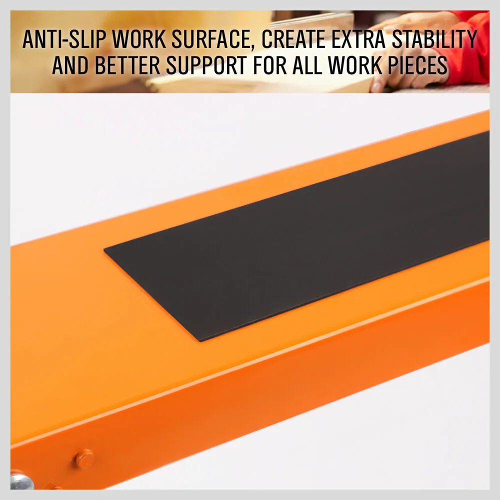 Mastercraft 2-Pack Folding Metal Sawhorse with Non-Slip Surface, 120KG Load