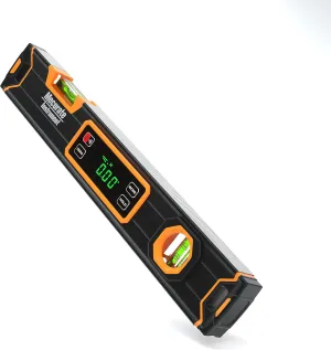 Mecurate Digital Level 15.7'' with LCD Display, 360° Angle Magnetic Digital Torpedo Level, Vertical & Horizontal Spirit Bubble Protractor for Construction Carpenter Craftsman Home Professional