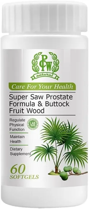Men's Prostate Health Supplement Capsules 60 Capsules/Bottle, containing Saw Palm and lycopene, to Help Men's Prostate and Urinary System Health and Nutrition