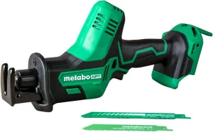 Metabo HPT 18V Cordless One-Handed Reciprocating Saw, Lightweight Design, Compact Saw Size, High-Speed 3,200 Strokes Per Minute, Versatile Blade Compatibility, LED Light, CR18DAQ4