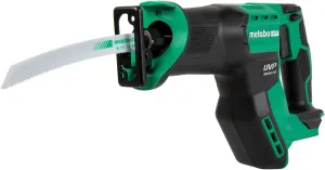 Metabo HPT 18V MultiVolt Cordless Compact Reciprocating Saw, Top Class Cutting Speed, 20% More Compact, 1-1/8" Stroke Length, 3,000 SPMs, Up to 125 Cuts Per Charge, Tool Body Only, CR18DMAQ4