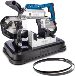 Metal band saw MBS1200 | 1200W | Cutting 127x127 mm | Variable speed: 0.7-2.4 m/s | Lightweight, maneuverable and removable for electroportable use | LED&Second blade included