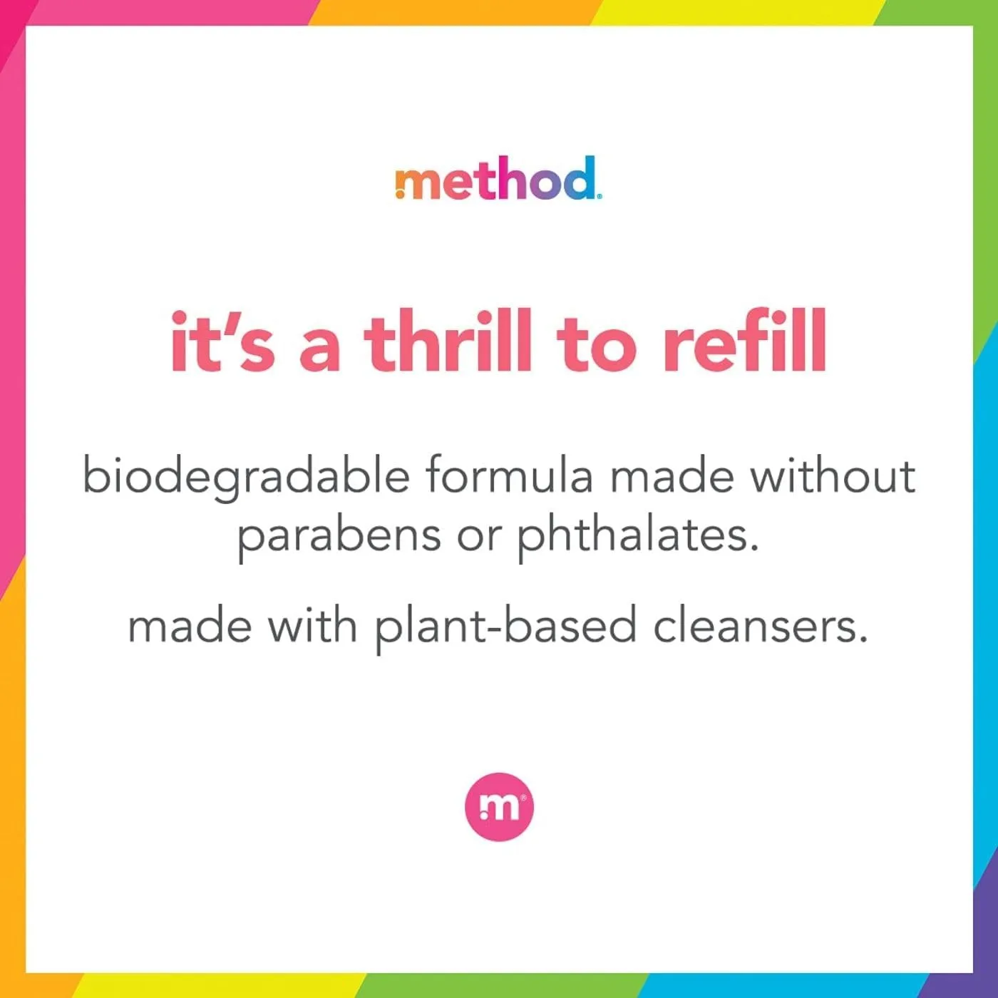 Method Gel Hand Soap Refill, Waterfall, Recyclable Bottle, Biodegradable Formula, 34 oz (Pack of 4) (Packaging May Vary)