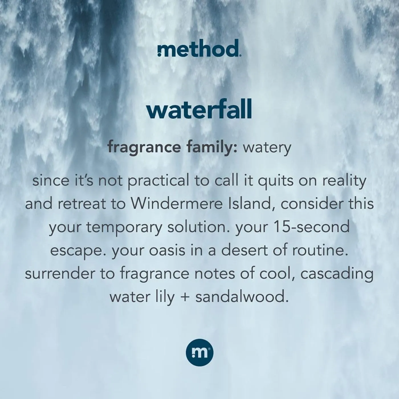 Method Gel Hand Soap Refill, Waterfall, Recyclable Bottle, Biodegradable Formula, 34 oz (Pack of 4) (Packaging May Vary)