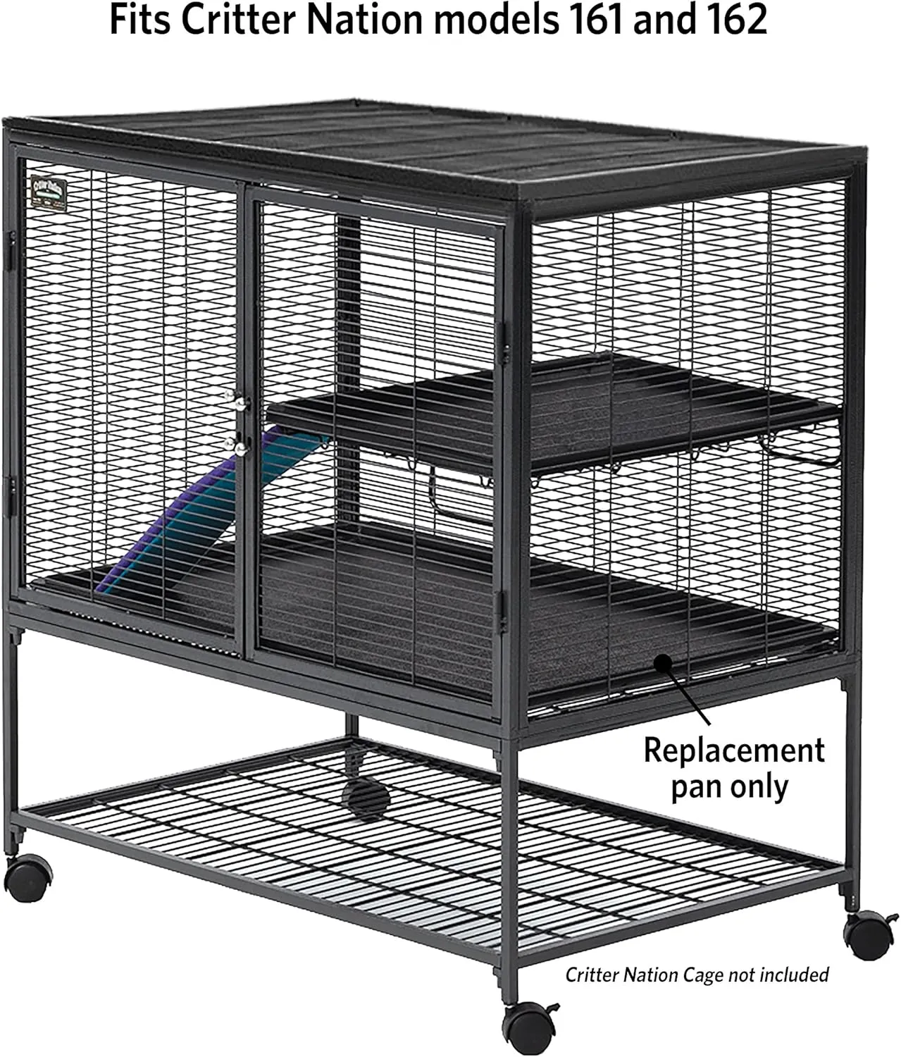 MidWest Homes for Pets 142PAN Replacement Pan for Midwest Cat Cage, 34.5 x 22.5 x 1.125