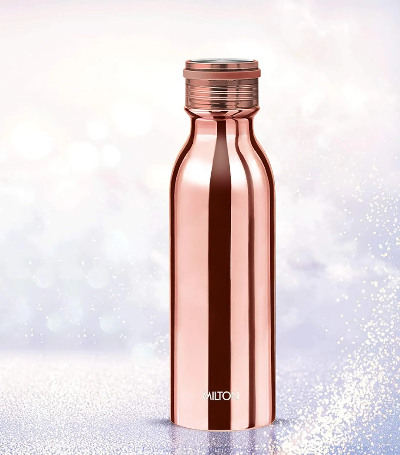 Milton Glitz 600 Vacuum Insulated Thermosteel Water Bottle/Flask | 20 oz | 580 ml | 24 hours Hot & Cold, 18/8 Stainless Steel, BPA Free, Food Grade, Leak-Proof | Rose Gold
