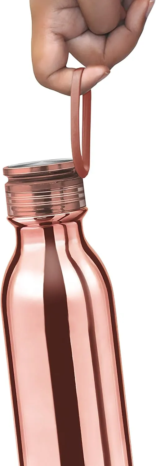 Milton Glitz 600 Vacuum Insulated Thermosteel Water Bottle/Flask | 20 oz | 580 ml | 24 hours Hot & Cold, 18/8 Stainless Steel, BPA Free, Food Grade, Leak-Proof | Rose Gold