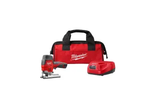 Milwaukee M12 12V Lithium-Ion Cordless Jig Saw Kit with One 1.5 Ah Battery, Charger, Tool Bag