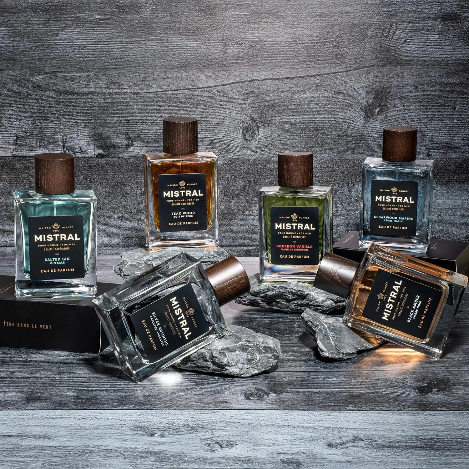 Mistral Men’s Cologne – Teakwood Eau de Parfum | Woody & Earthy Masculine Scent with Citrus, Jasmine, Patchouli & Musks | Cruelty-Free & Long-Lasting Perfume for Men, Made in France - 3.4 Oz