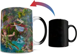 Morphing Mugs Disney - Peter Pan - Neverland - One 11 oz Color Changing Heat Sensitive Ceramic Mug – Image Revealed When HOT Liquid Is Added!