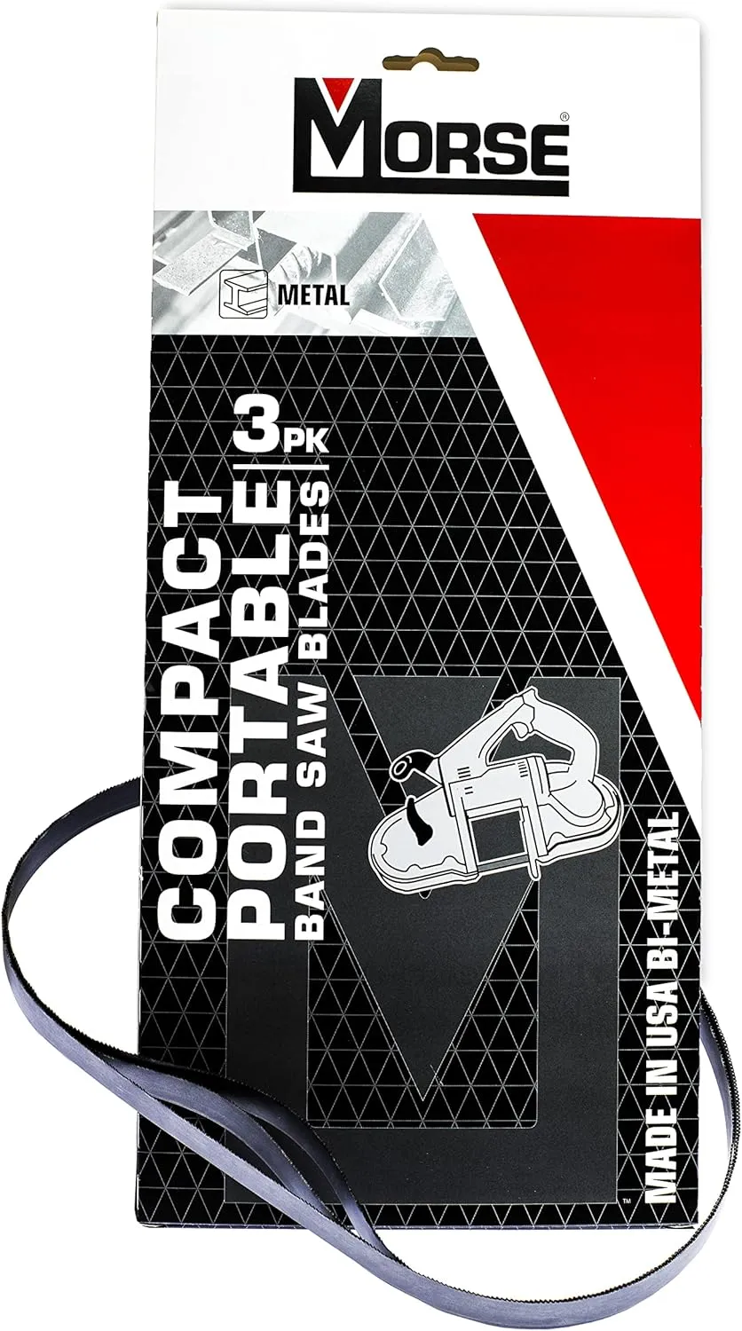 Morse Master Cobalt Bi-Metal Compact Portable Band Saw Blade 35 3/8 x 1/2 x .020 14/18 TPI 3/Box (003056 / ZWEP351418MC)