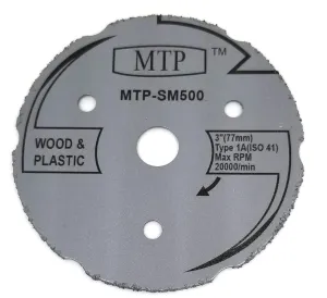 MTP Brand Pack of 6 Assort 3" Wood Plastic Metal Tile Cutting Wheel Compatible to use for Dremel SM600 Saw Max - 7/16" Arbor