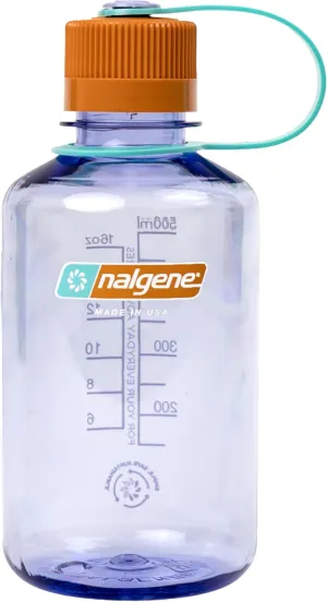 Nalgene Sustain Tritan BPA-Free Water Bottle Made with Material Derived from 50% Plastic Waste (Using ISCC Certified Mass Balance), 16 OZ, Narrow Mouth, Amethyst