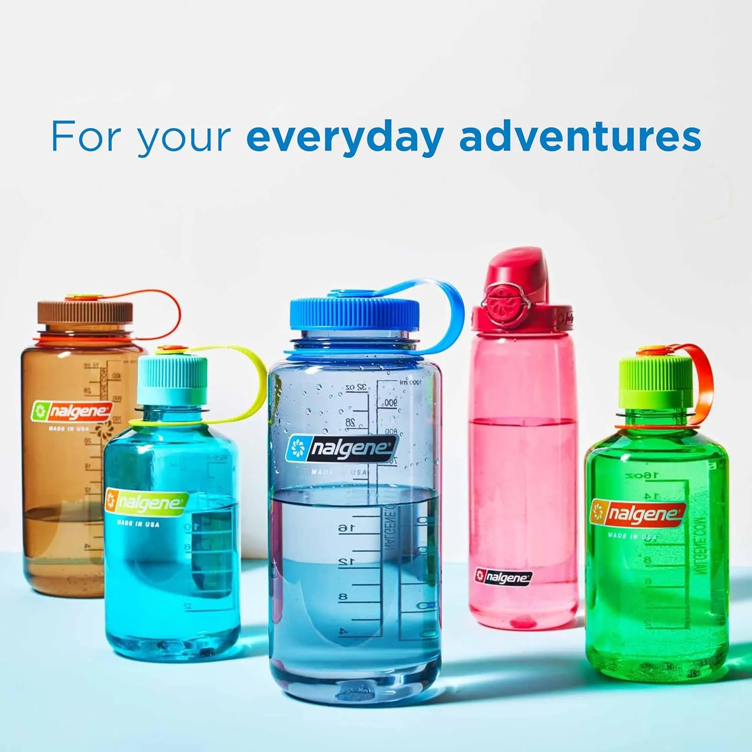 Nalgene Sustain Tritan BPA-Free Water Bottle Made with Material Derived from 50% Plastic Waste (Using ISCC Certified Mass Balance), 16 OZ, Narrow Mouth, Cherry Blossom