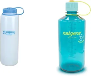 Nalgene Wide Mouth Water Bottle (48 oz) and Nalgene Sustain Narrow Mouth Tritan Water Bottle (32 oz)