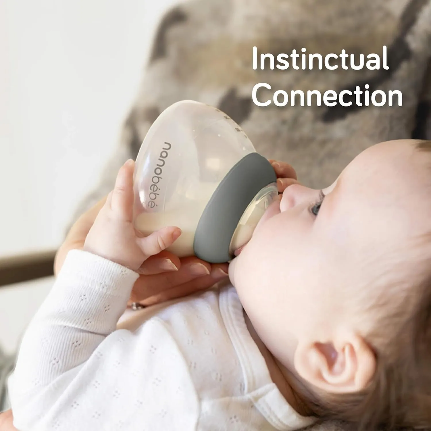 Nanobebe Breastmilk Baby Bottle Anti-Colic Starter Set with Silicone Pacifiers, Breast Pump Adapter, and Slow Flow Nipples - 5 oz - Teal/Grey