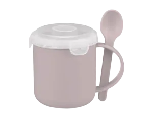 Natural Microwavable Soup Mug With Spoon