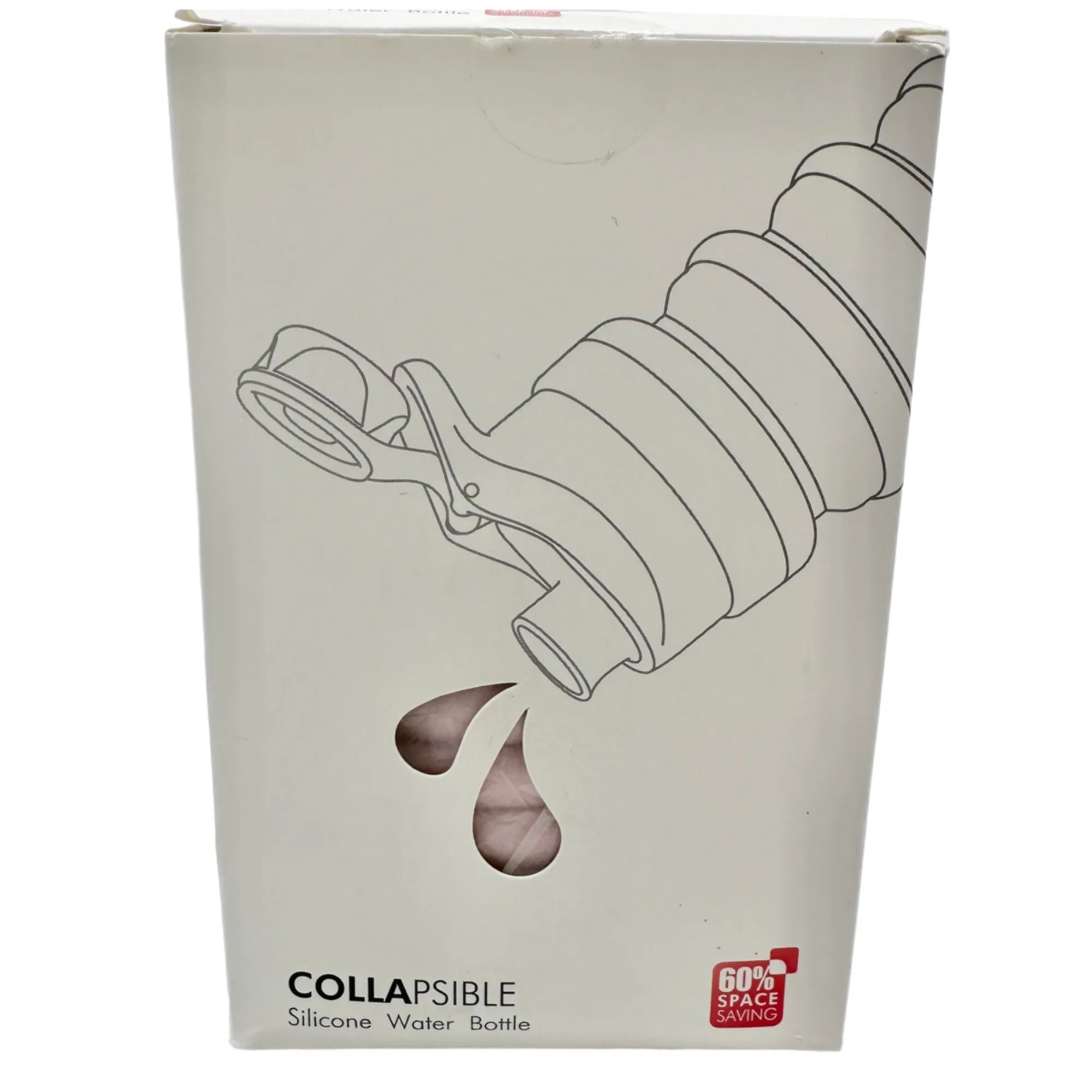 Nefeeko Collapsible Water Bottle 26oz Pink Green Silicone Travel Leakproof NIB