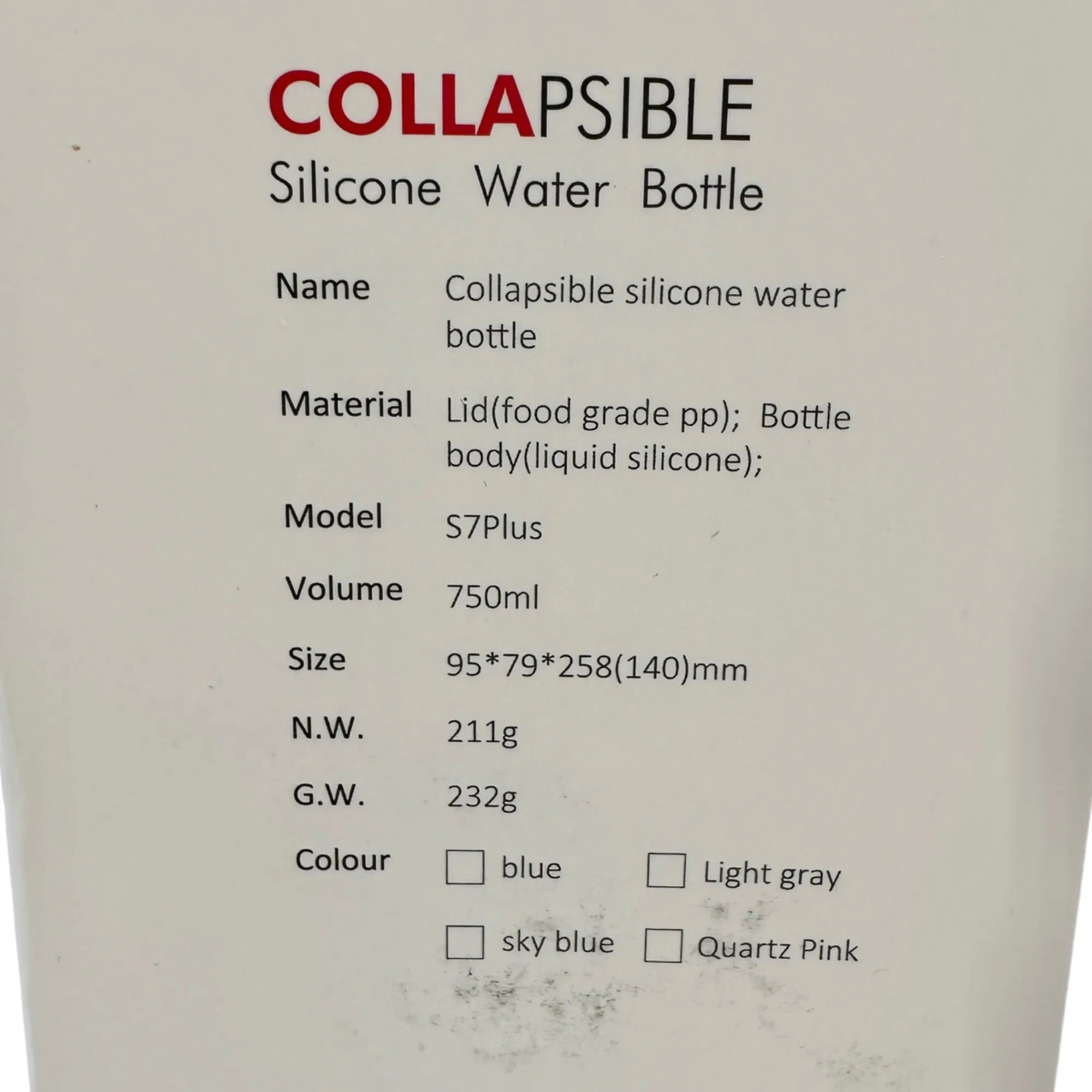 Nefeeko Collapsible Water Bottle 26oz Pink Green Silicone Travel Leakproof NIB
