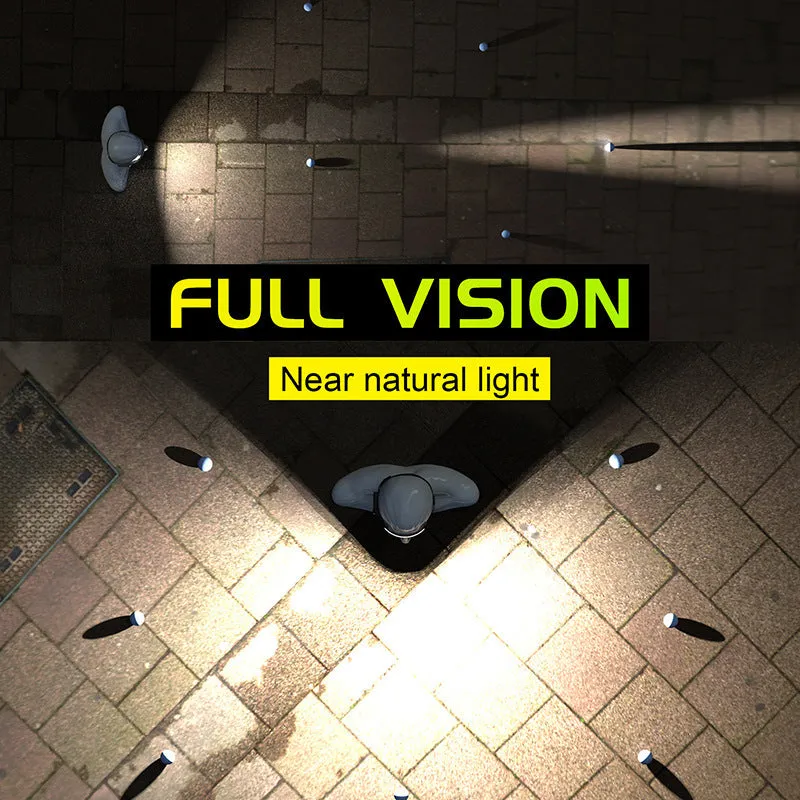 New 60000LM 230° Wide angle Floodlight 3 Strip Lights COB Headlamp Induction Headlamp with Built-in Battery Flashlight Head Torch 4 Lighting Modes Head Light