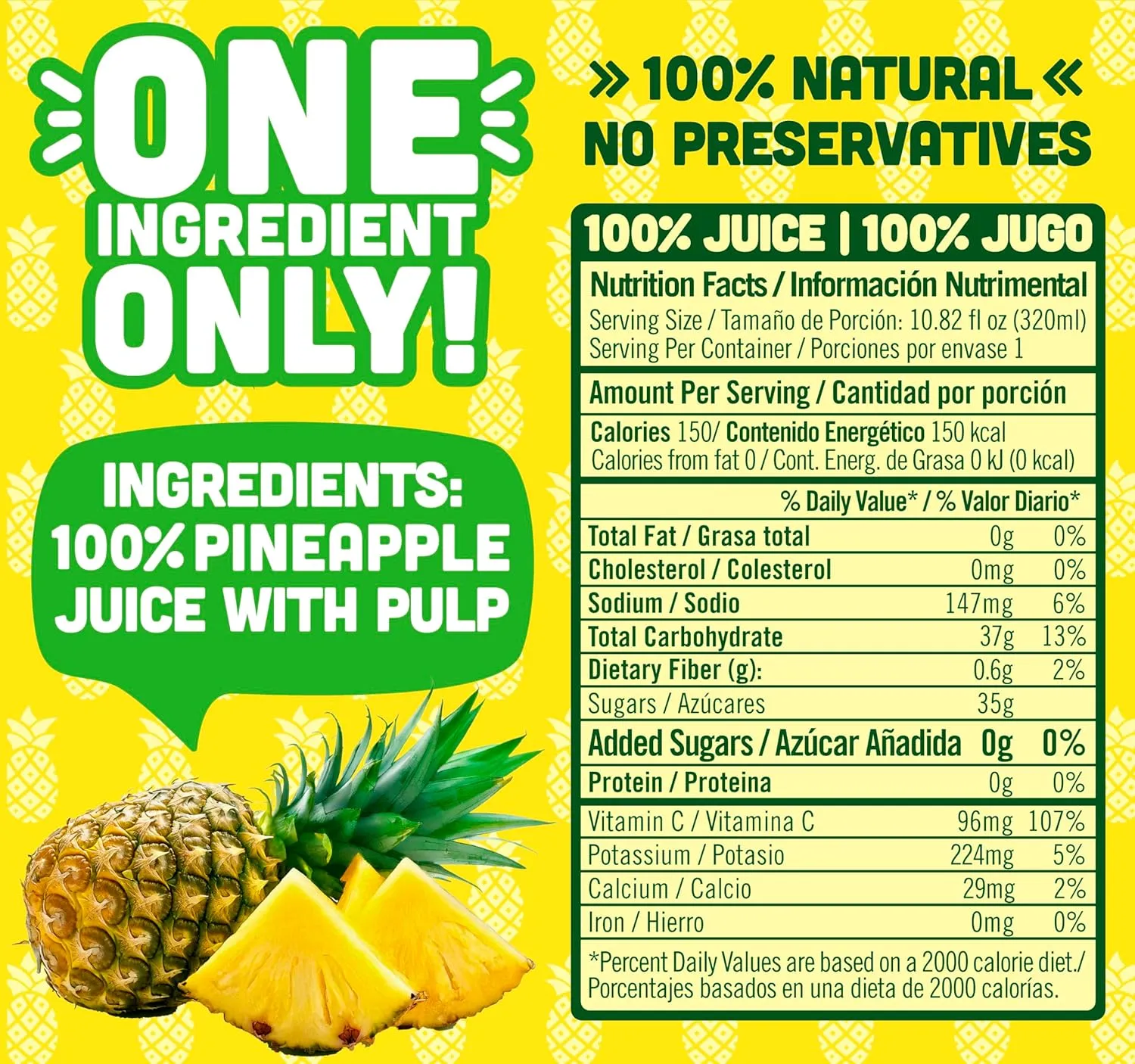 NILO Pineapple Juice | 100% Squeezed Pineapple Pina | NO Sugar added | NOT From Concentrate | 10.8 oz (Pack of 12)