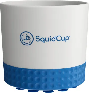 Non-Tipping, Anti-Spill Cup Holder for Boats, Kayaks, SUPs, RVs, Fishing & Camping | Universal 12–30 oz Fit | BPA-Free, Optional SquidDisk Mount Included for Textured Surfaces (Gray/Navy)