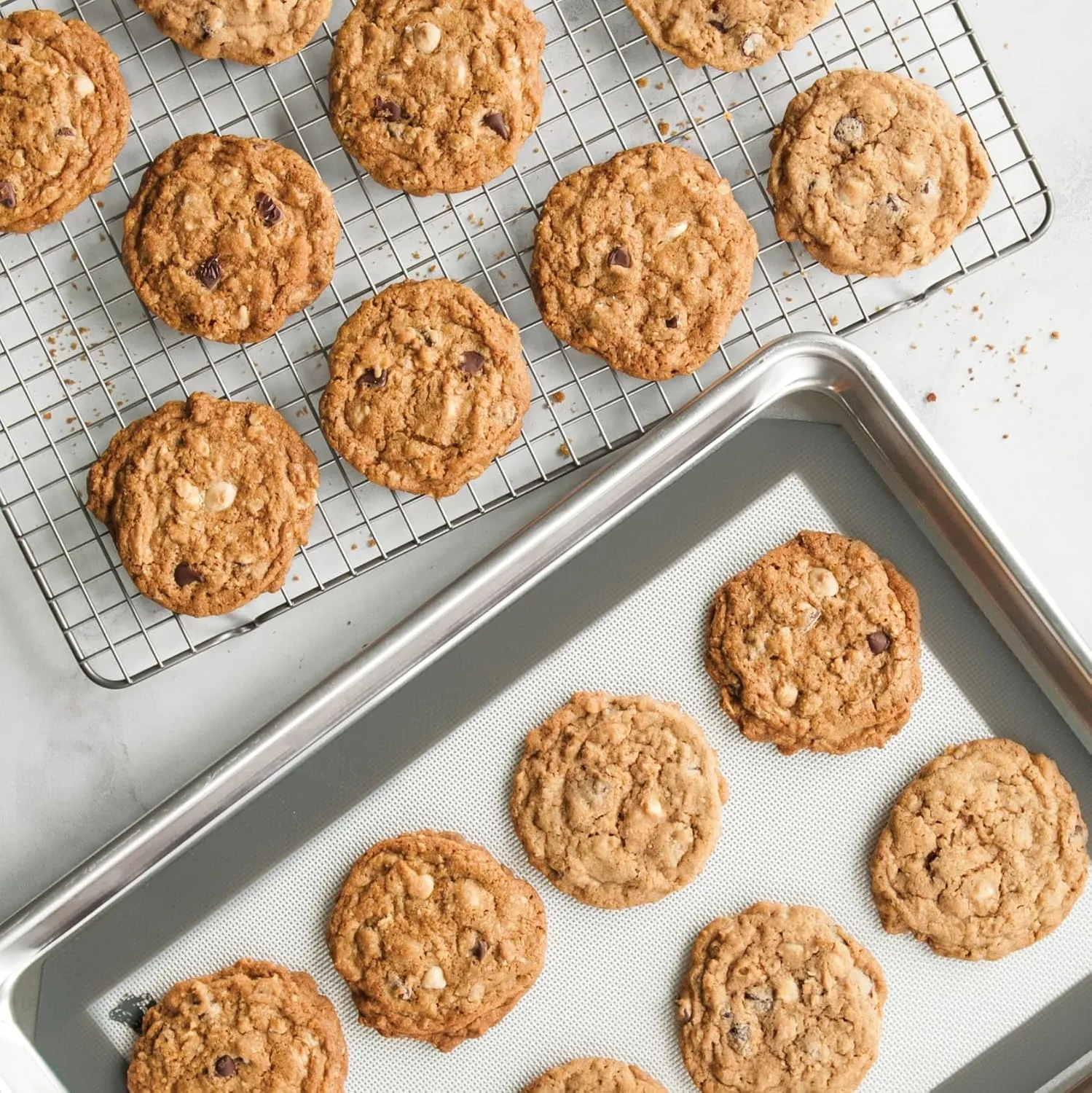 Nordic Ware 3 Piece Natural Aluminum Commercial Cookie Baking Set, Silver