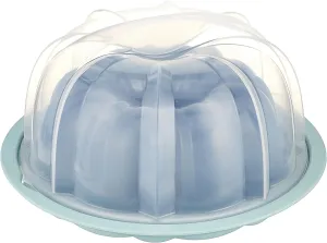 Nordic Ware Bundt Pan with Translucent Cake Keeper, 12 Cup pan capacity (50025)