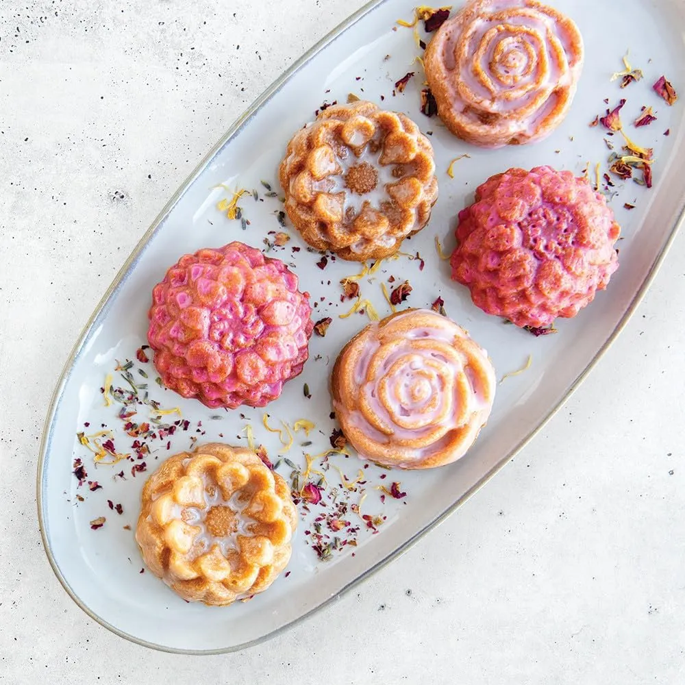 Nordic Ware Floral Cakelet, 3 Cups, Toffee