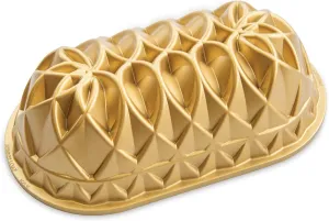 Nordic Ware Jubilee Loaf Pan, 6 Cup, Gold