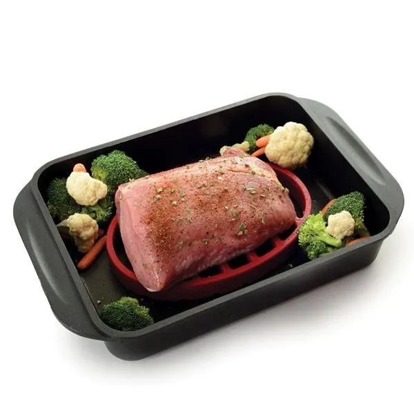 Norpro 9" x 6" Nonstick Silicone Oval Roast Rack and Trivet