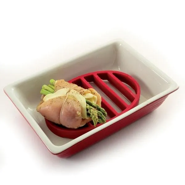 Norpro 9" x 6" Nonstick Silicone Oval Roast Rack and Trivet
