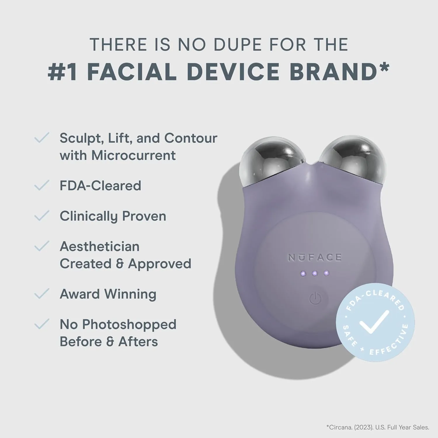 NuFACE MINI  Microcurrent Facial Device Kit - FDA Cleared Face Sculpting & Skin Tightening Device to Contour, Lift & Tone   Microcurrent Gel Activator & Silk Creme - Violet Dusk