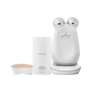 NuFACE Trinity FDA Cleared Microcurrent Facial Device & Wrinkle Reducer Attachment - Microcurrent Device with LED Red Light Attachment - Face Sculpting & Neck Tightening Device   Aqua Microcurrent Gel