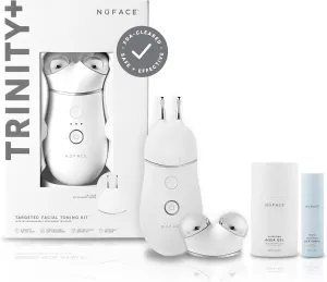 NuFACE TRINITY  Microcurrent Facial Device   Effective Lip & Eye Attachment - FDA Cleared Skin Tightening & Face Toning Device for Targeted Treatment   Microcurrent Gel Activator, Silk Crème & Brush