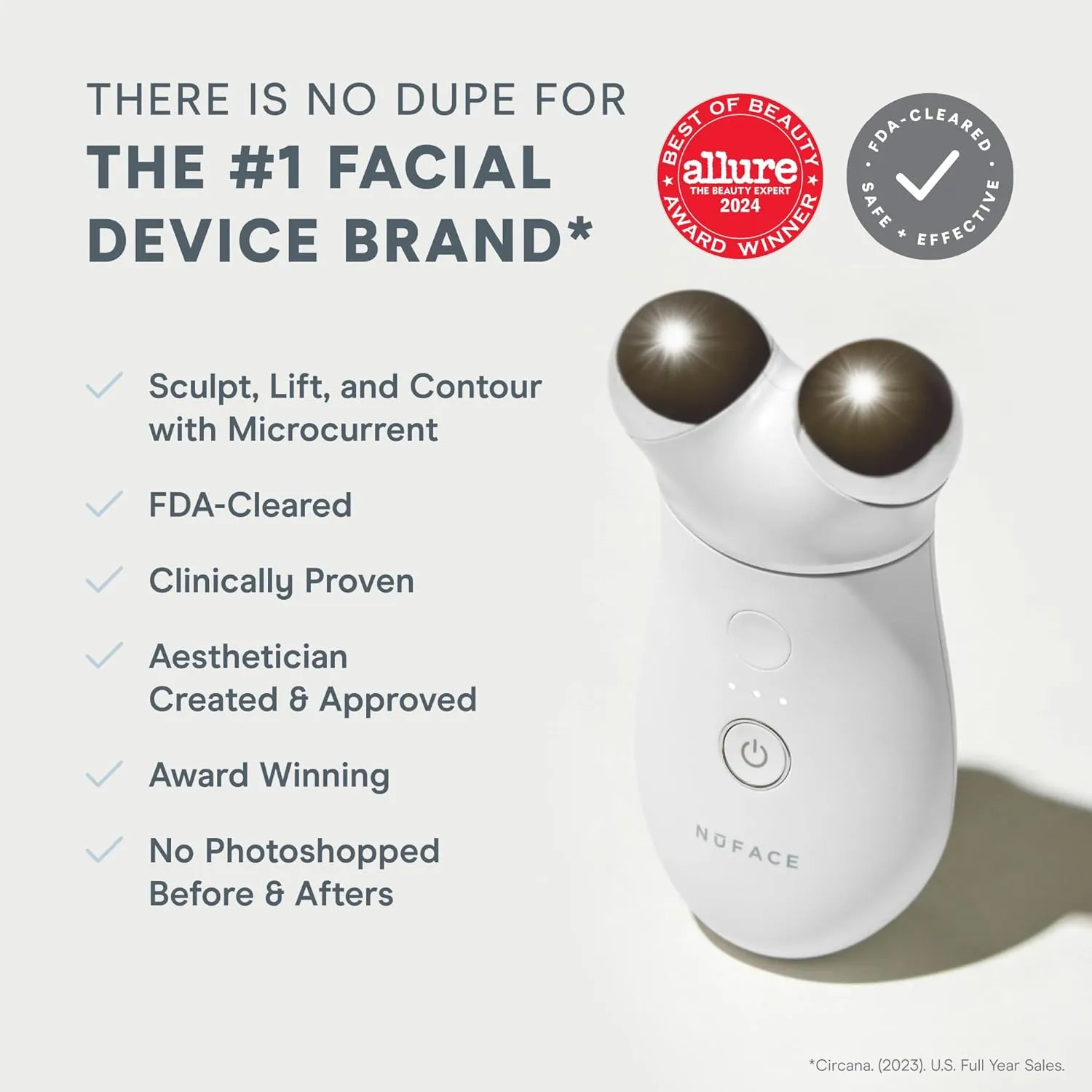 NuFACE TRINITY  Microcurrent Facial Device Kit - FDA Cleared Face Sculpting & Neck Tightening Device to Contour Cheeks & Brows   Microcurrent Gel Activator & Silk Creme