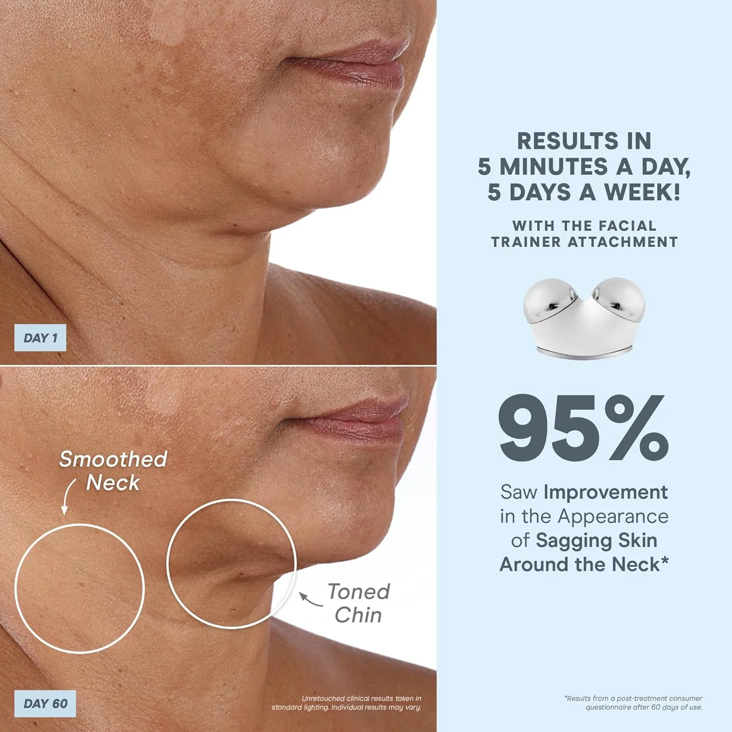 NuFACE TRINITY  Microcurrent Facial Device Kit - FDA Cleared Face Sculpting & Neck Tightening Device to Contour Cheeks & Brows   Microcurrent Gel Activator & Silk Creme