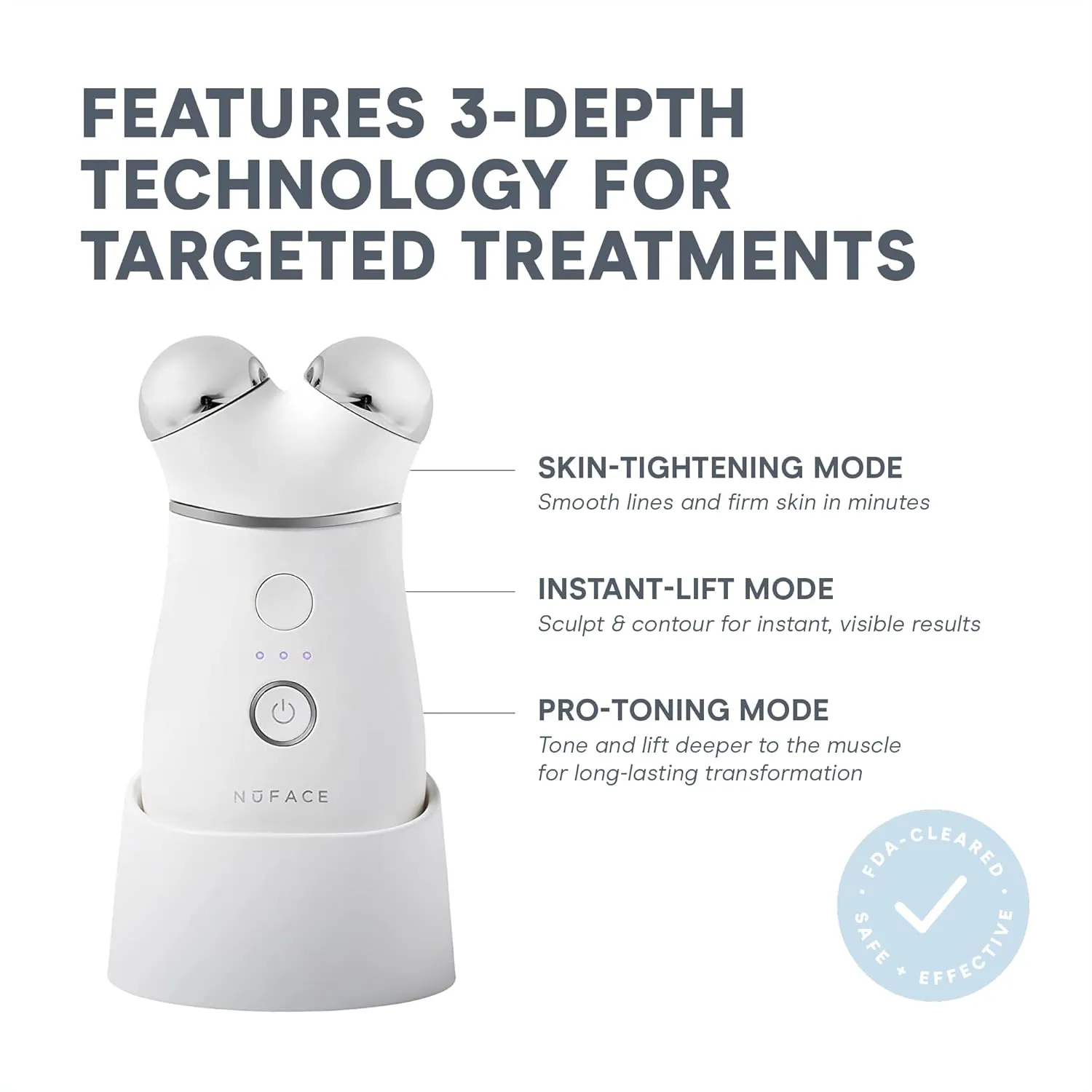NuFACE TRINITY  Microcurrent Facial Device Kit - Limited Edition FDA Cleared Face Massager Device   Microcurrent Gel Activator, Cleansing Wipes & Brush - Velvet Rose