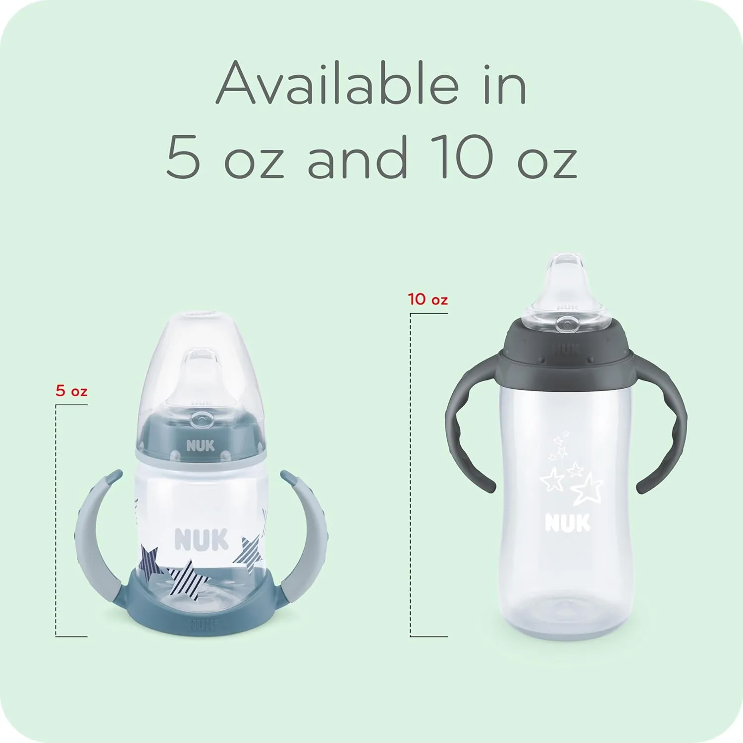 NUK Mickey Mouse Large Learner Cup 10oz 2pk – BPA Free, Spill Proof Sippy Cup