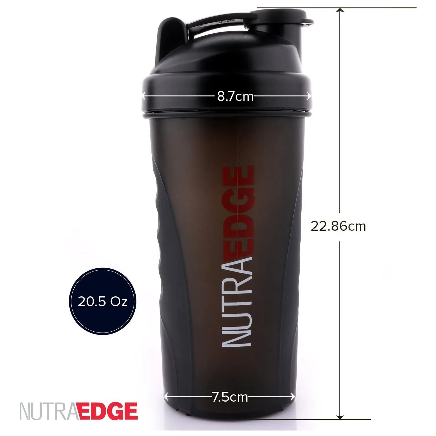 Nutraedge 20.5 Oz. Shaker Blender Bottle - BPA Free