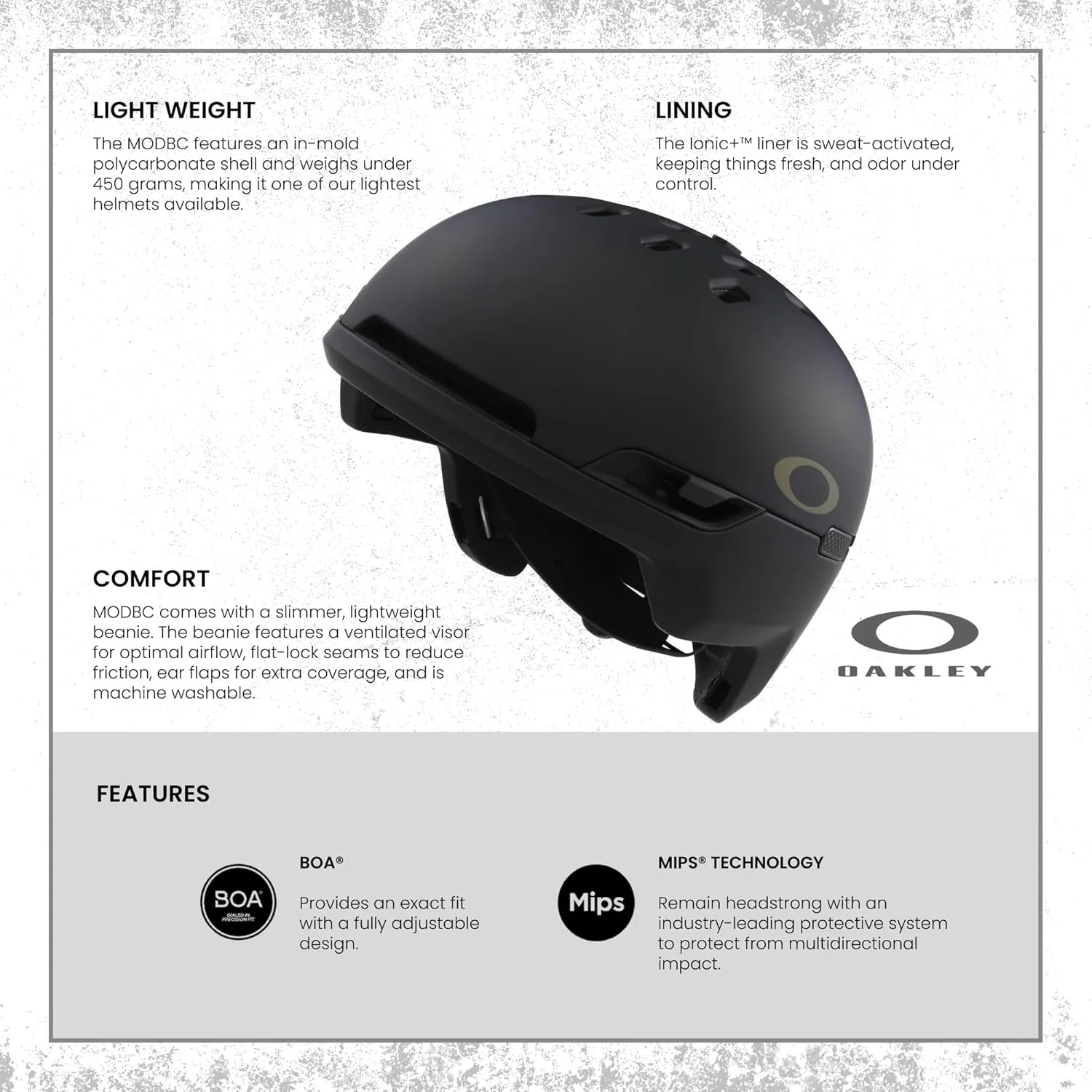 Oakley MOD BC Ski Backcountry Helmet for Men for Women   Bundle with Designer iWear Collapsible Water Bottle with Carabiner