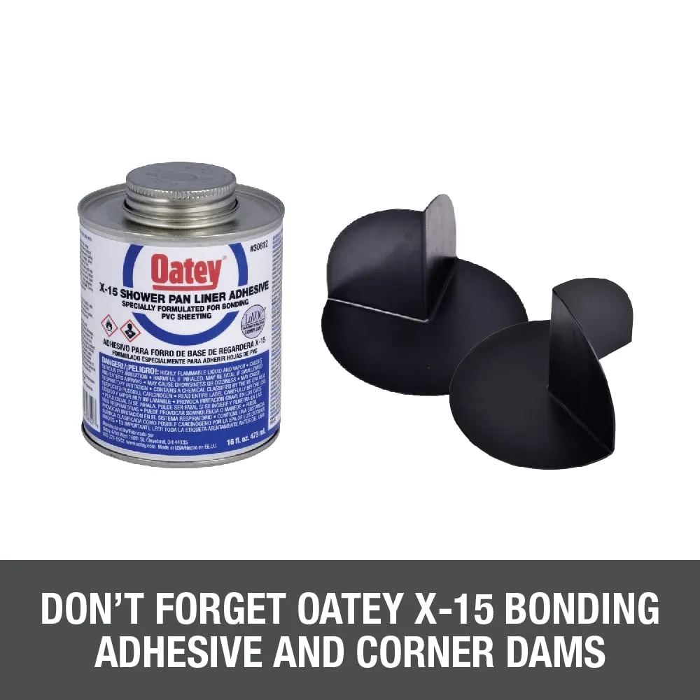 Oatey PVC Shower Pan Liner Gray 6' x 10'
