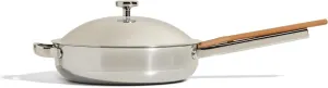 Our Place Titanium Always Pan Pro - 10.6” (2.8 Qt) No-Coating Nonstick Skillet | Tri-Ply Titanium & Stainless Steel | Safe for Oven, Induction & All Cooktops up to 1000°F | Includes Spatula | Chrome