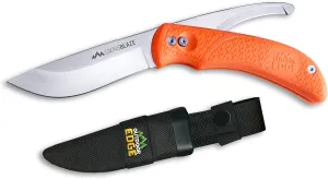 Outdoor Edge Swingblaze Double Blade Hunting Knife with Rotating Skinning & Gutting Blades, Nylon Sheath, (Blaze Orange, SZ-20NC)