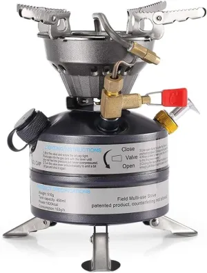 Outdoor Mini One-Piece Liquid Fuel Camping Gasoline Stove Burner Lightweight Portable Gasoline Stove