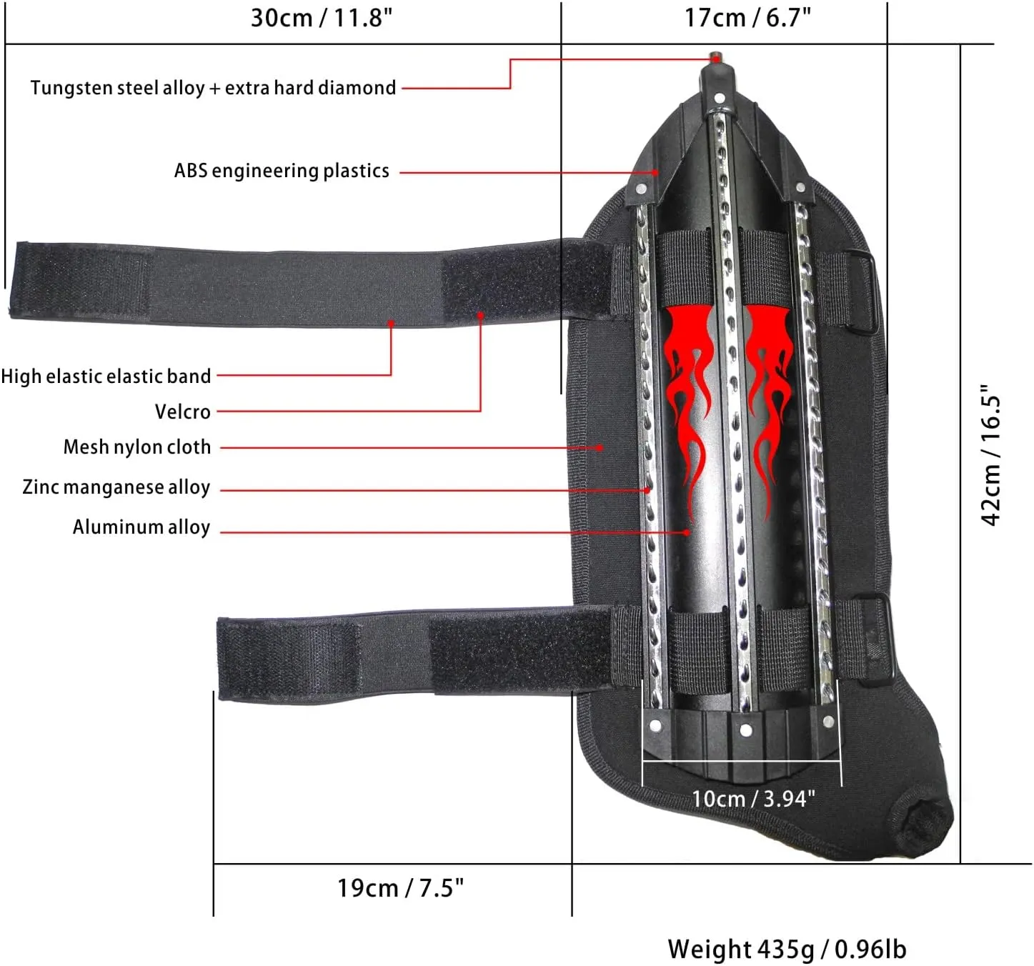 Outdoor Safety & Survival Self Defense Arm Shield, Multifunctional Aluminum Alloy Shield With Glass Breaker
